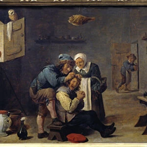 Medicine: "The surgical operation"Painting by David Teniers II the young (1610-1690) (ec. flam. ) Sun. 0, 33x0, 25 m Madrid, Prado Museum