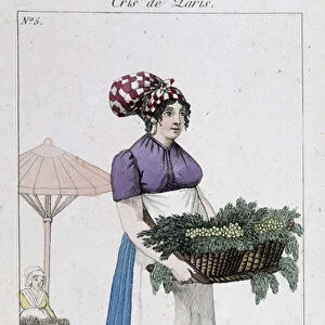 Merchant of grapes - in "Cris de Paris", 19th century