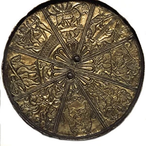 Mirror from the tumulus na'4 of Kelermes, 7th century BC (silver covered with gold)