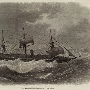 The Missing Screw-Steamer City of Boston (engraving)