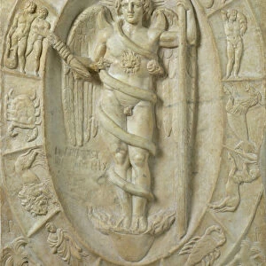 Mithraic relief representing a youthful divinity, perhaps Mithra (marble)