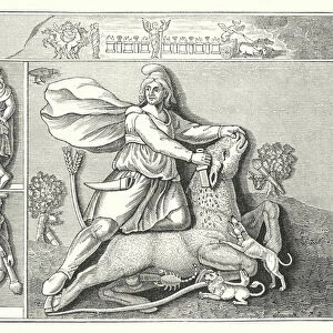 Mithras slaying the bull (engraving)
