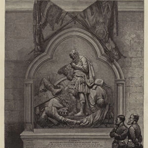 Monument to the 42nd Highlanders, recently unveiled in Dunkeld Cathedral (engraving)