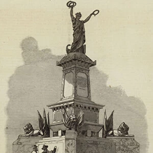 Monument at Bilbao to those Slain in the Spanish Civil Wars Forty Years ago (engraving)