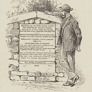 Monument on Helvellyn to the Memory of the Faithful Dog (engraving)