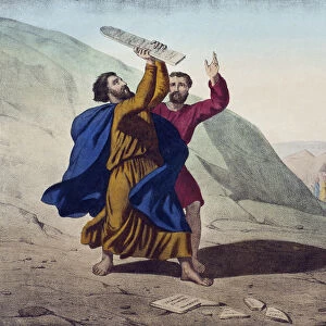 Moses breaking the Tablets of the Law and the Adoration of the Golden Calf