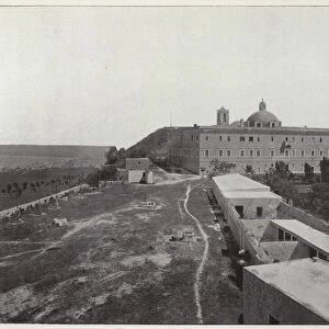 Mount Carmel, the convent (b / w photo)