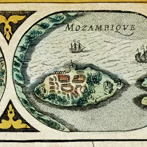 Mozambique in Africa, 1645 (engraving)