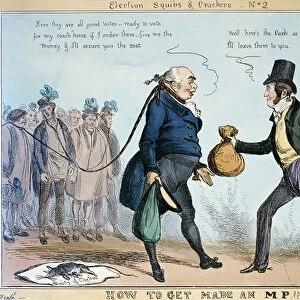 How to get made an MP, 19th July 1830 (colour engraving)