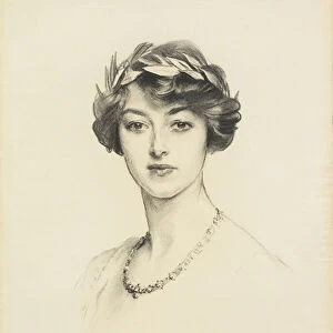 Mrs Gilbert Russell, 1911 (charcoal on cream laid paper)