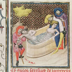 Ms Fr 12420 Paulina Dying With Seneca, from De Claris Mulieribus