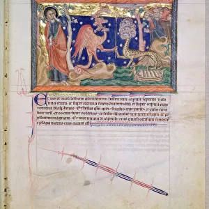 Ms L. A. 139-Lisboa fol. 34 The red dragon handing over his power to the beast of the sea