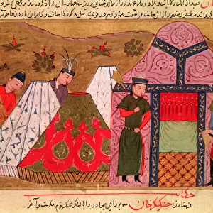 Ms. Sup. Pers. 1113. fol. 66v The Camp of Genghis Khan (c. 1162-1227