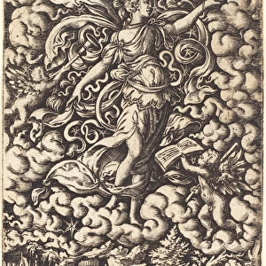 Musica, 16th century (engraving)