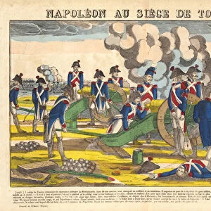 Napoleon Au Siege De Toulon (coloured engraving)