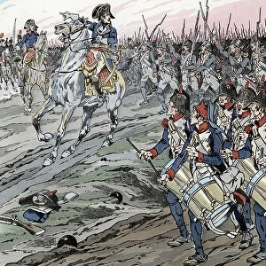 Napoleon Bonaparte during the Battle of Marengo (1800), 1896 (illustration)