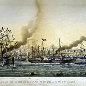 Napoleon III escorted by the battlessee fleet went to Algeria in September 1860