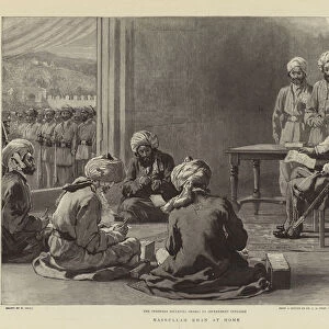 Nasrullah Khan at Home (engraving)