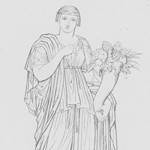 Nemesis, from a statue in the villa Borghese (engraving)