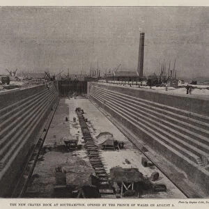The New Craven Dock at Southampton, opened by the Prince of Wales on 3 August (litho)