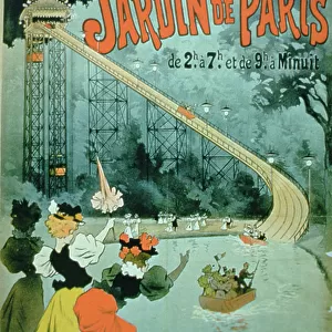 Niagara Falls'Water Rollercoaster at the Jardin de Paris (colour litho)
