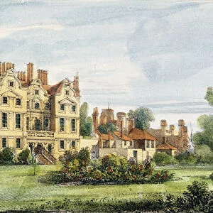 North Front, Old Palace, from the Queens Garden, plate 5 from Kew Gardens