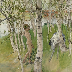 Nude Boy among Birches, 1898 (w / c on paper)