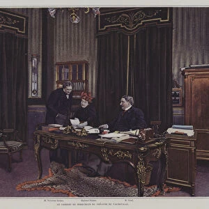 The office of the director of the Theatre du Vaudeville, Paris (colour photo)