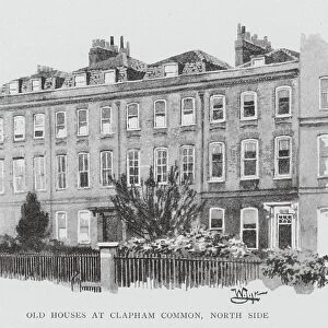 Old Houses at Clapham Common, North Side (litho)