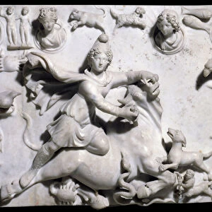 Oriental Antiquities: Mithra slaying the bull (comes from the Mithraeum of Sidon)