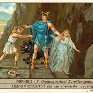 Orpheus loses Eurydice again (chromolitho)