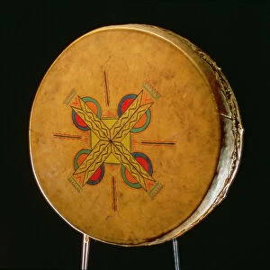 Osage drum, from Oklahoma (buffalo hide)