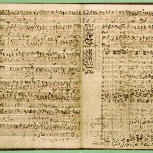 Pages from Score of the St Matthew Passion, 1740s (pen and ink on paper)