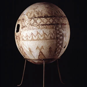 Painted ostrich egg, 7th century BC