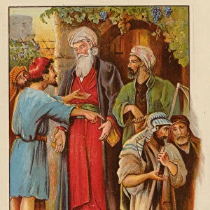Parables, The Labourers in the Vineyard (colour litho)