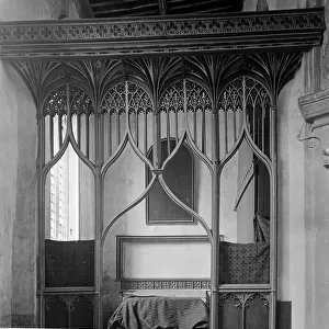Parclose screen, St Mary's Church, Worstead, Norfolk (b/w photo)