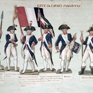 The Parisian Army during the French Revolution c. 1789 (gouache on paper)