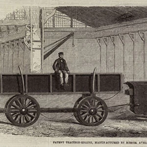 Patent Traction-Engine, manufactured by Messers Aveling and Porter, of Rochester (engraving)