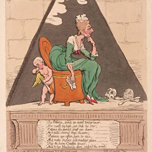 Patience on a Monument, pub. 1791 (hand coloured engraving)