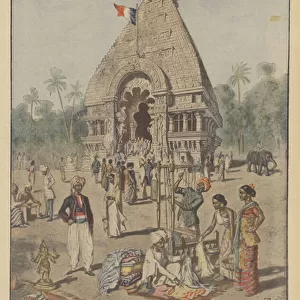 The Pavilion of French India at the Exposition Universelle of 1900 in Paris (colour litho)