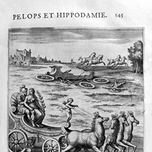Pelops Wins Hippodamia, 1615 (engraving)
