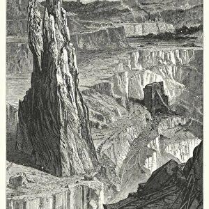 Penrhyn Slate Quarries, North Wales (engraving)
