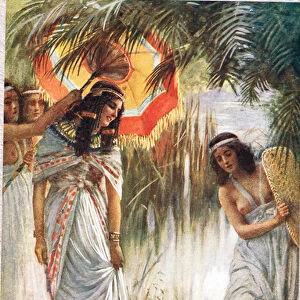 Pharaohs Daughter, illustration from Women of the Bible