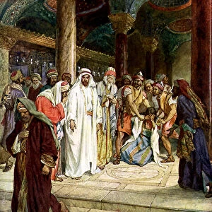 The Pharisees bring an adulteress to Jesus - Bible