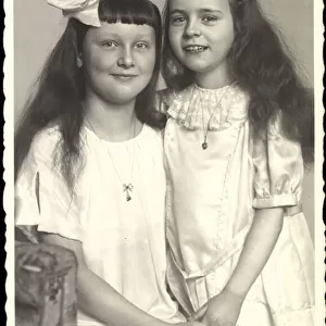 Photo Ak stepdaughter and daughter Sieglinde the princess zur Lippe (b / w photo)
