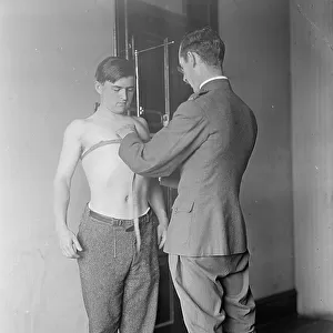 Physical examination for U. S. army, 1917 (b/w photo)