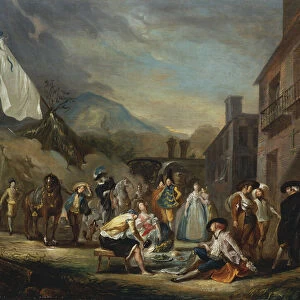 A Picnic at a Country Inn, 1772-73 (oil on canvas)
