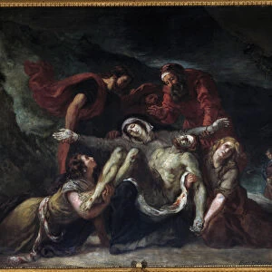 Pieta or "Deploration"Painting by Eugene Delacroix (1798-1863