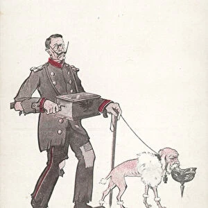 Have pity for a poor blind man, 1914 (colour litho)