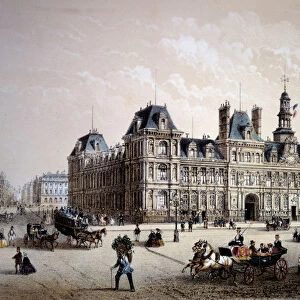 Place de l hotel de ville in Paris (Epoque second empire)